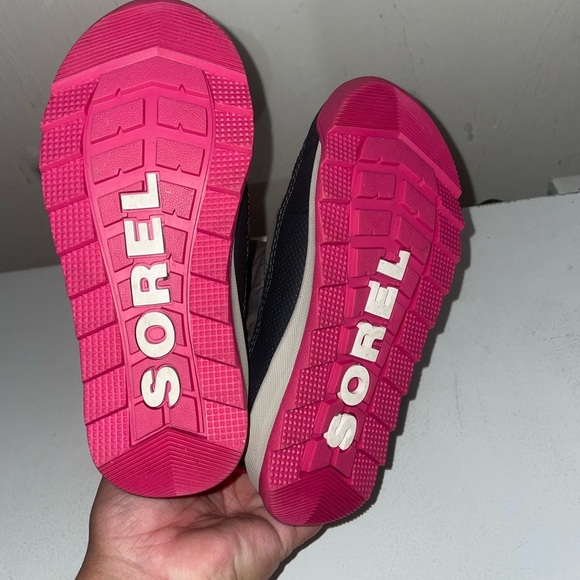 Sorel Childrens Whitney ll Puffy MID Waterproof Boots In Quarry/pink Sz 11 - Picture 12 of 14
